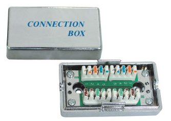 PremiumCord Propojovací box pro kabely Cat.5e, narážecí, stíněný (srjbox)