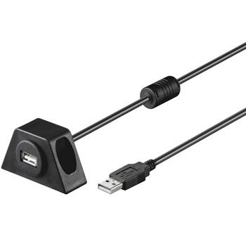 PremiumCord USB 2.0 prodlužovací kabel 2m.MF s konektorem na přišroubování (ku2dock2)