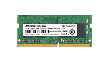 Transcend paměť 8GB (JetRam) SODIMM DDR4 2666 1Rx16 CL19 (JM2666HSG-8G)