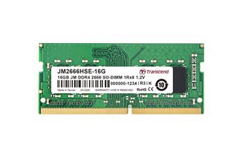 Transcend paměť 16GB (JetRam) SODIMM DDR4 2666 1Rx8 CL19 (JM2666HSE-16G)