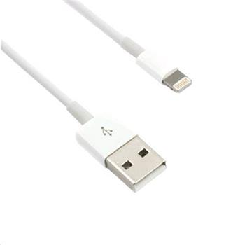 Kabel C-TECH USB 2.0 Lightning (IP5 a vyšší) nabíjecí a synchronizační kabel, 1m, bílý (CB-APL-10W)