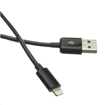 C-TECH Kabel USB 2.0 Lightning (IP5 a vyšší) nabíjecí a synchronizační kabel, 1m, černý (KABCT1CA0)