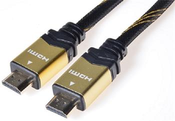 PremiumCord GOLD HDMI High Speed + Ethernet kabel, zlacené konektory, 1m (kphdmet1)