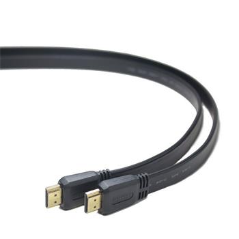 PremiumCord HDMI High Speed + Ethernet plochý kabel, zlacené konektory, 3m (kphdmet3)