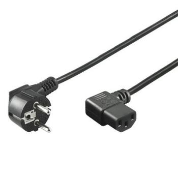 PremiumCord Kabel síťový 230V k počítači 3m, IEC konektor do úhlu 90° (kpsp3-90)