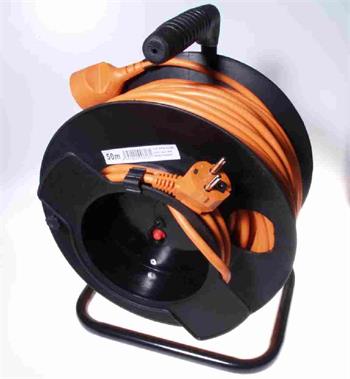 PremiumCord Prodlužovací kabel 230V 50m buben, průřez vodiče 3x1,5mm2 (ppb-02-50)