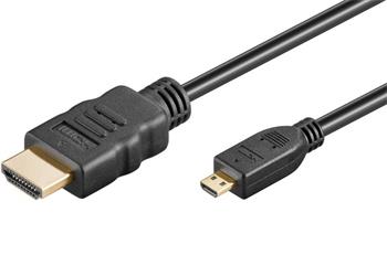 PremiumCord Kabel HDMI A - HDMI micro D, 1m (kphdmad1)