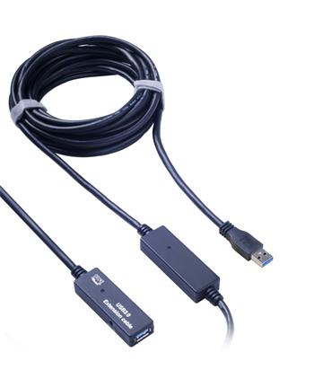 PremiumCord USB 3.0 repeater a prodlužovací kabel A/M-A/F 10m (ku3rep10)