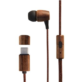 Energy Sistem Earphones Eco Walnut Wood (USB-C, In-ear, Sustainable wood, Hemp cable, Mic, Control Talk) (450701)