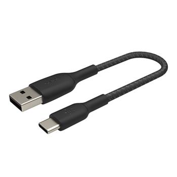 Belkin USB-C kabel, 15cm, černý - odolný (CAB002bt0MBK)