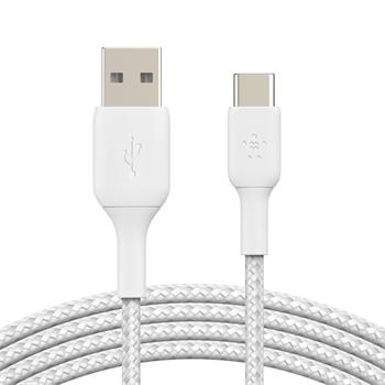 Belkin USB-C kabel, 1m, bílý - odolný (CAB002bt1MWH)