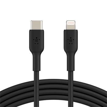 Belkin USB-C kabel s lightning konektorem, 1m, černý (CAA003bt1MBK)