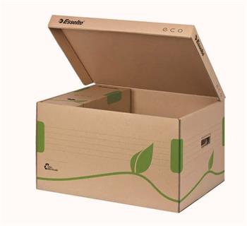 LEITZ Esselte ECO archivační kontejner s víkem, na krabice 80/100 mm, hnědá (623918)