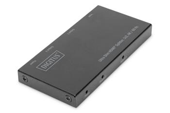 Digitus Ultra tenký HDMI Rozbočovač, 1x2, 4K / 60Hz HDR, HDCP 2.2, 18 Gbps, Micro USB napájeno (DS-45322)