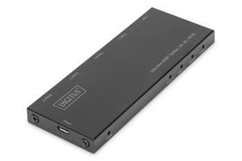 Digitus Ultra tenký HDMI Rozbočovač, 1x4, 4K / 60Hz HDR, HDCP 2.2, 18 Gbps, Micro USB napájeno (DS-45323)