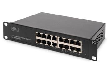 Digitus Gigabit Ethernet Switch 16 port, 10 palců, nespravovaný (DN-80115)