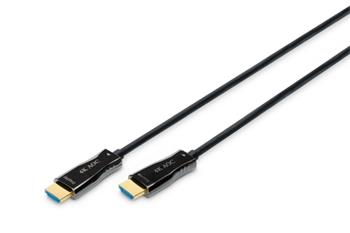 Digitus Připojovací kabel HDMI AOC s hybridním vláknem, typ A M/M, 15 m, UHD 4K@60 Hz, CE, zlatá, bl (AK-330125-150-S)