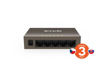 Tenda TEF1005D - 5-port Fast Ethernet Switch, 10/100Mbps, Fanless, Kov (75011012)
