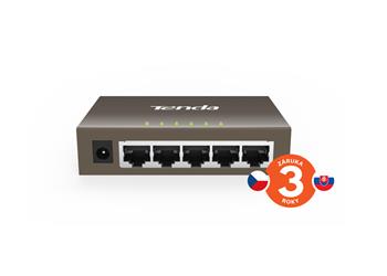 Tenda TEG1005D - 5-port Gigabit Ethernet Switch, 10/100/1000Mbps, Kov, Fanless (75011011)