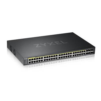 Zyxel GS2220-50HP,EU region,48-port GbE L2 PoE Switch with GbE Uplink (1 year NCC Pro pack license bundled) (GS2220-50HP-EU0101F)
