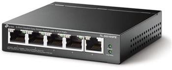 TP-Link TL-SG105PE5-Port Gigabit Easy Smart Switchwith 4-Port PoE+ budget 65W (TL-SG105PE)