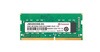 Transcend paměť 8GB (JetRam) SODIMM DDR4 3200 1Rx16 1Gx16 CL22 (JM3200HSG-8G)