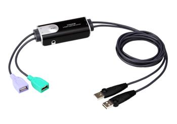 ATEN 2-Portový USB Bezokrajový kabelový KVM přepínač (CS62KM-AT)