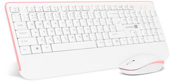 CONNECT IT Combo bezdrátová bílo-růžová klávesnice + myš, (+1x AAA +1x AA baterie zdarma), CZ + SK layout (CKM-7801-CS)