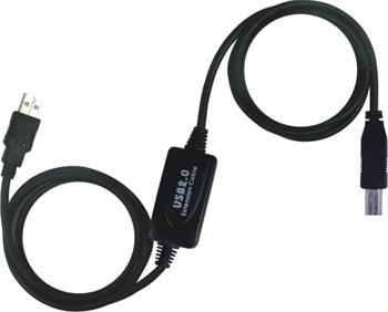 PremiumCord USB 2.0 repeater a propojovací kabel A/M-B/M 15m (ku2rep15ab)