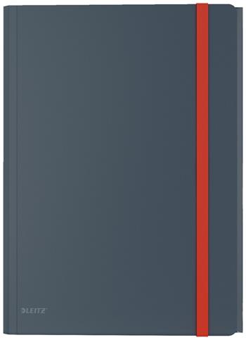 LEITZ Desky A4 Cosy hebké se 3 chlopněmi, vnitřní kapsou a gumičkou, sametová šedá (46190089)