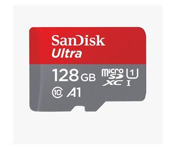 SanDisk MicroSDXC karta 128GB Ultra (100MB/s, Class 10, Android) + adaptér (SDSQUNR-128G-GN3MA)