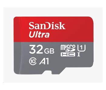SanDisk MicroSDXC karta 32GB Ultra (120 MB/s, A1 Class 10 UHS-I, Android) + adaptér (SDSQUA4-032G-GN6MA)