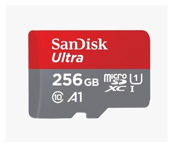 SanDisk MicroSDXC karta 256GB Ultra (100MB/s, Class 10, Android) + adaptér (SDSQUNR-256G-GN6TA)