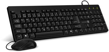 CONNECT IT Combo drátová černá klávesnice + myš, CZ + SK layout (CKM-4000-CS)