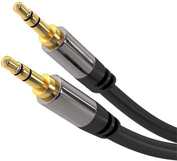 PremiumCord HQ stíněný kabel stereo Jack 3.5mm - Jack 3.5mm M/M 3m (kjqmm3)