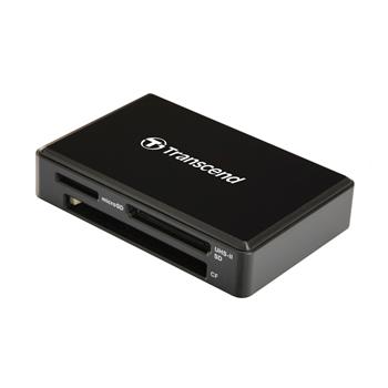 Transcend USB 3.0 čtečka paměťových karet, černá - SDHC/SDXC (UHS-I/II), microSDHC/SDXC (UHS-I), CompactFlash (UDMA6/7) (TS-RDF9K2)