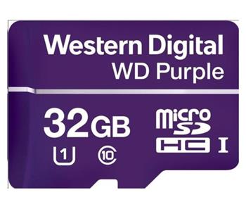WD MicroSDHC karta 32GB Purple WDD032G1P0C Class 10, 16TBW (WDD032G1P0C)
