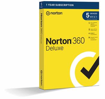 NORTON 360 DELUXE 50GB CZ 1uživatel pro 5 zařízení na 1rok_CZ box (21415000)