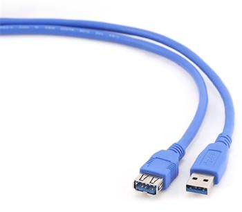 Kabel USB 3.0 A-A 1,8m, prodlužovací, modrý (CCP-USB3-AMAF-6)