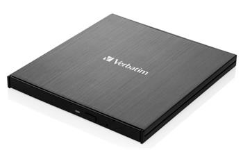 VERBATIM Externí CD/DVD Slimline vypalovačka USB-C černá + Nero (43886)