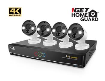 iGET HOMEGUARD HGNVK84904 - Ultra HD 4K systém s PoE napájením, 8-kanálové NVR + 4x HGNVK936CAM 4K kamera (75020547)