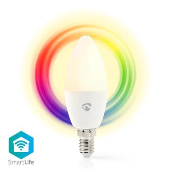 Nedis WIFILC11WTE14 - SmartLife Plnobarevná Žárovka | Wi-Fi | E14 | 350 lm | 4.5 W/RGB/Teplá Bílá | 2700 K, F (WIFILC11WTE14)