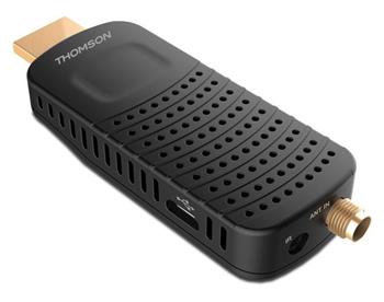 THOMSON DVB-T/T2 tuner HDMI stick THT 82/ Full HD/ H.265/HEVC/ externí anténa/ EPG/ PVR/ HDMI/ USB/ micro USB/ IR/ čern (THT82)