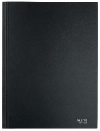 LEITZ Ekologické tříchlopňové kartonové desky RECYCLE, A4, černá (39060095)