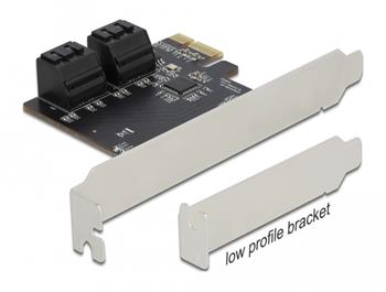 Delock Karta PCI Express x1 SATA se 4 porty - Low Profile (90010)