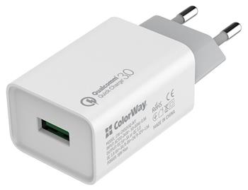 COLORWAY 1x USB/ síťová nabíječka/ 18W/ 100V-240V (CW-CHS013Q-WT)