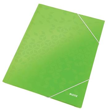 LEITZ Tříchlopňové desky WOW, A4, zelená (39820054)