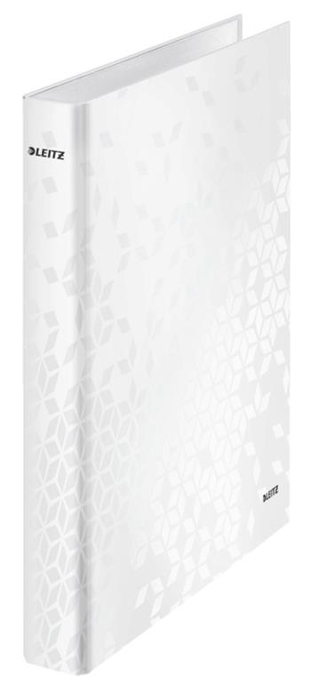 LEITZ Kroužkový pořadač WOW, A4+, 2DR/25mm, perleťová bílá (42410001)
