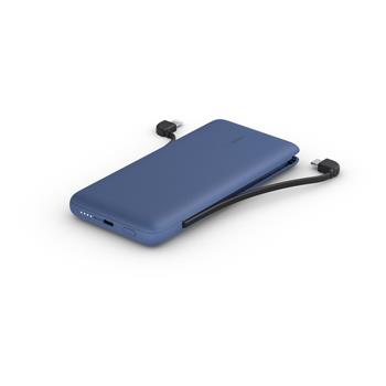 Belkin BOOST CHARGE™ USB-C Power Delivery PowerBanka, 10000mAh, s integrovanými kabely, půlnoční modrá (BPB006btBLU)