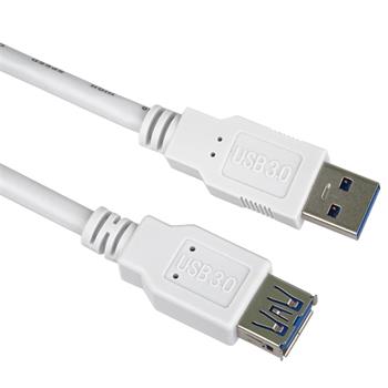 PremiumCord Prodlužovací kabel USB 3.0 Super-speed 5Gbps A-A, MF, 9pin, 1m bílá (ku3paa1w)